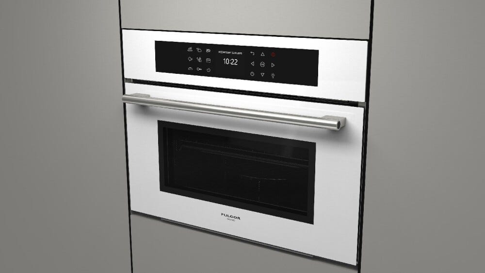 Fulgor FCMO 4510 TEM WH Plano Forno microonde combinato da incasso cm. 60 h. 45 - vetro bianco