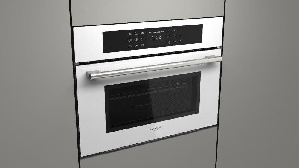 Fulgor FCMO 4510 TEM WH Plano Forno microonde combinato da incasso cm. 60 h. 45 - vetro bianco