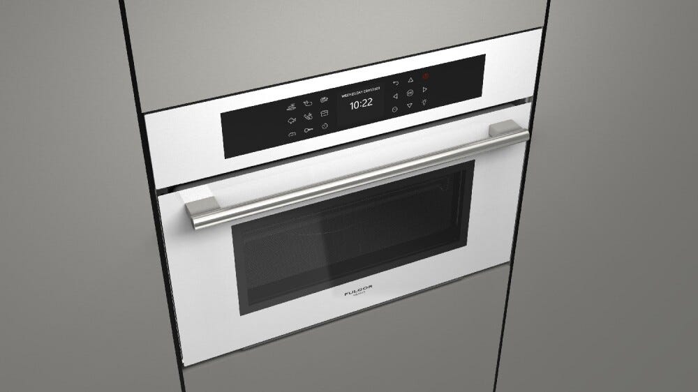 Fulgor FCMO 4510 TEM WH Plano Forno microonde combinato da incasso cm. 60 h. 45 - vetro bianco
