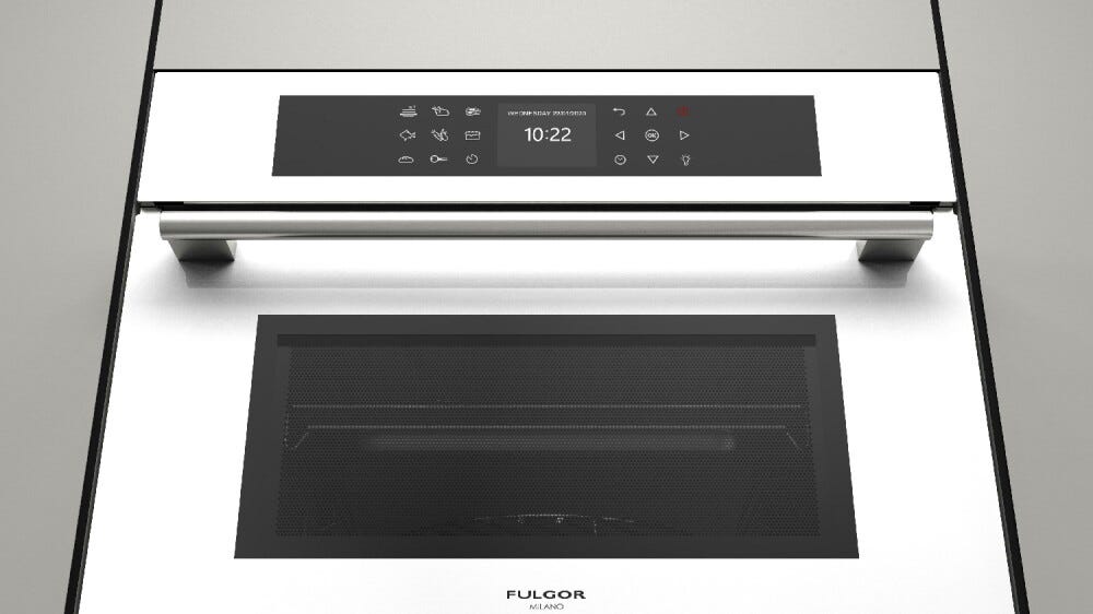 Fulgor FCMO 4510 TEM WH Plano Forno microonde combinato da incasso cm. 60 h. 45 - vetro bianco