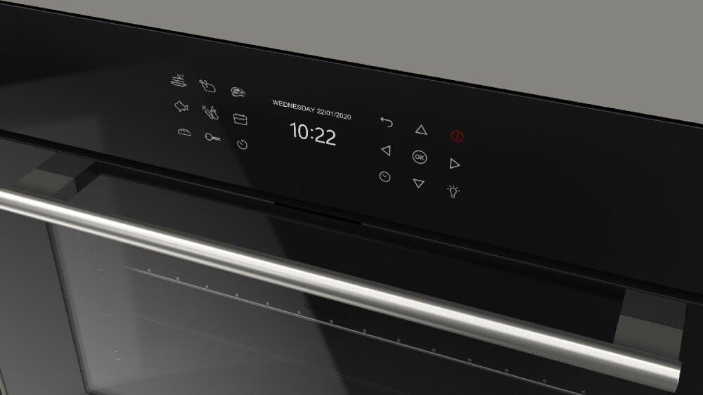 Fulgor FCO 7515 TEM BK PLANO Forno elettrico multifunzione cm. 75 - vetro nero