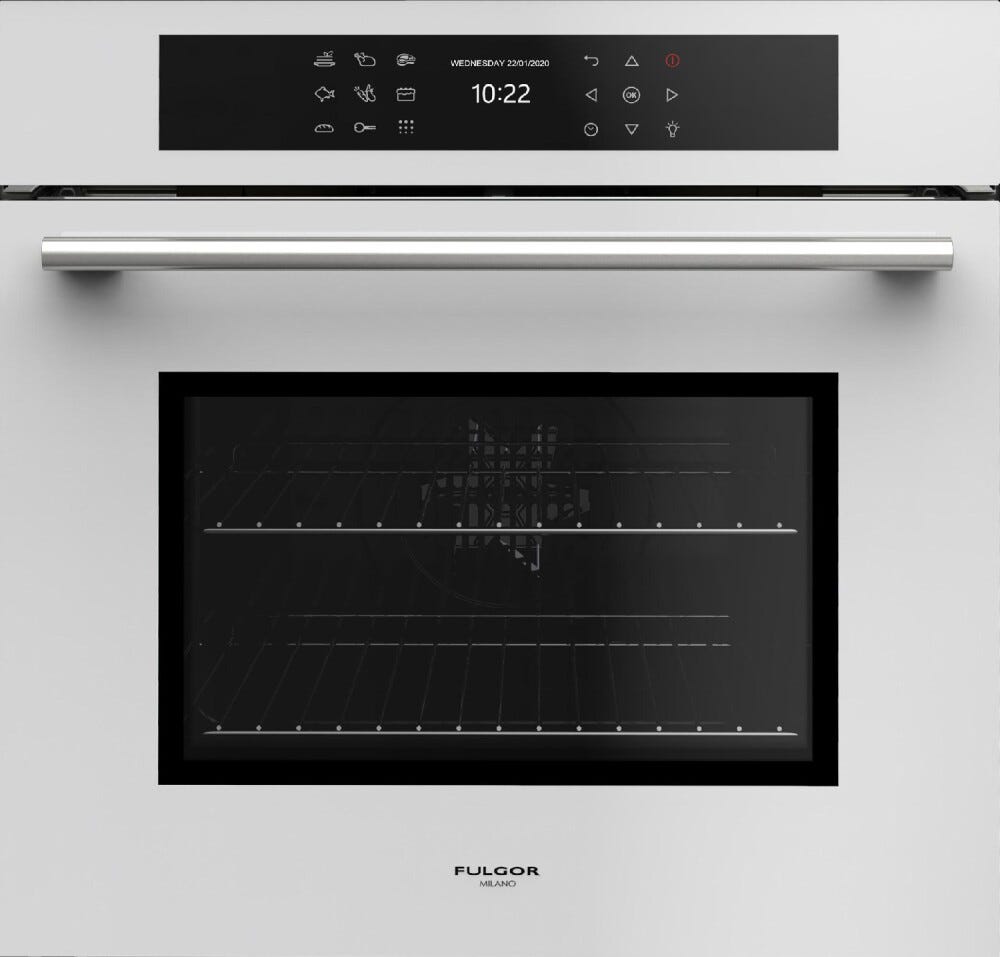 Fulgor FCPO 6215 P TEM WH Plano Forno elettrico pirolitico cm. 60 - vetro bianco