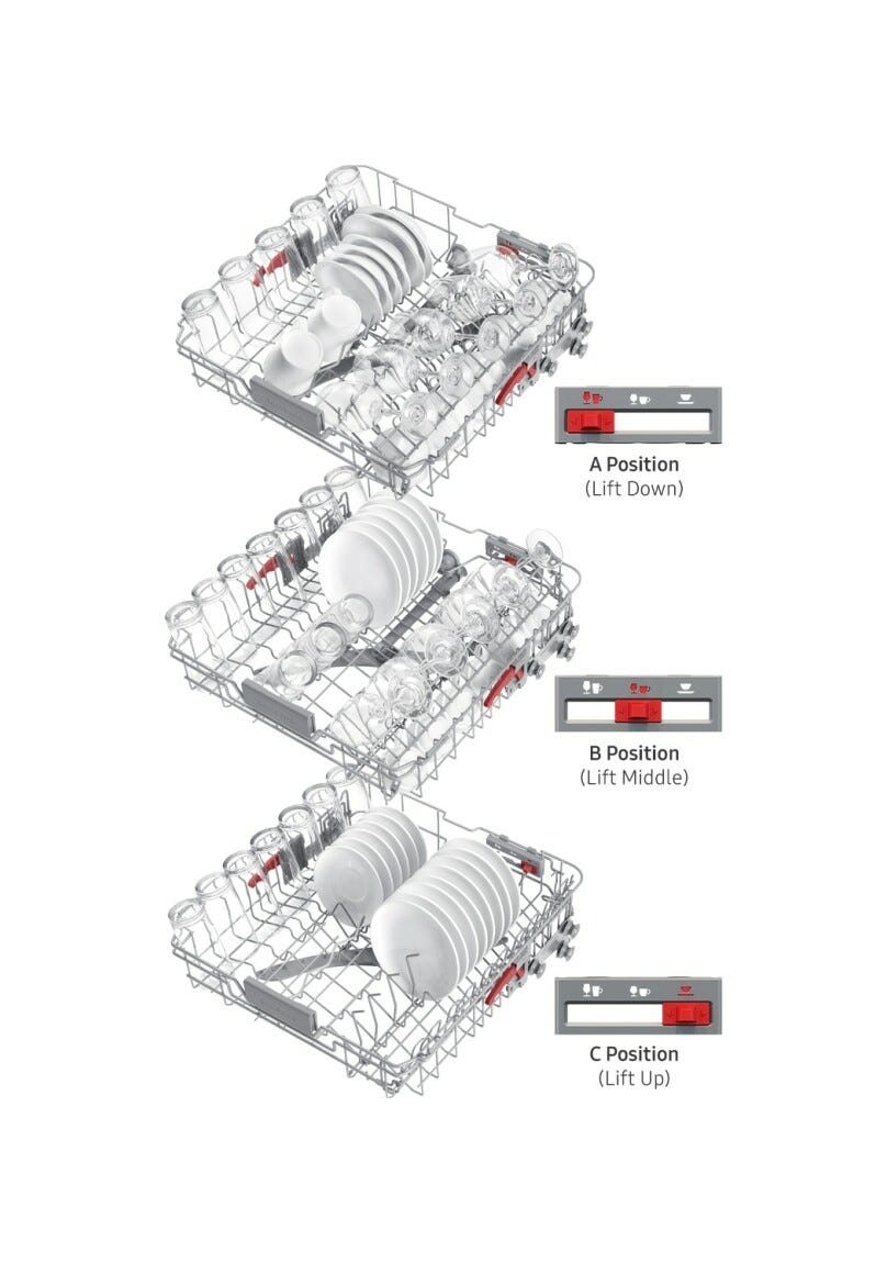 Samsung DW60CG550I00 Lavastoviglie da incasso 14 coperti, 7 programmi, Auto Open, cerniere sliding