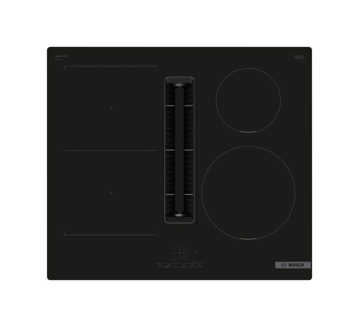 Bosch PVS611B16E Serie 4 Piano cottura induzione cm. 60 con cappa integrata da 500 m3/h - vetroceramica nero