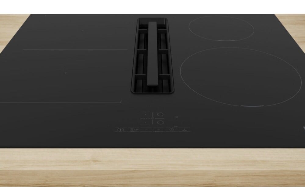 Bosch PVS611B16E Serie 4 Piano cottura induzione cm. 60 con cappa integrata da 500 m3/h - vetroceramica nero
