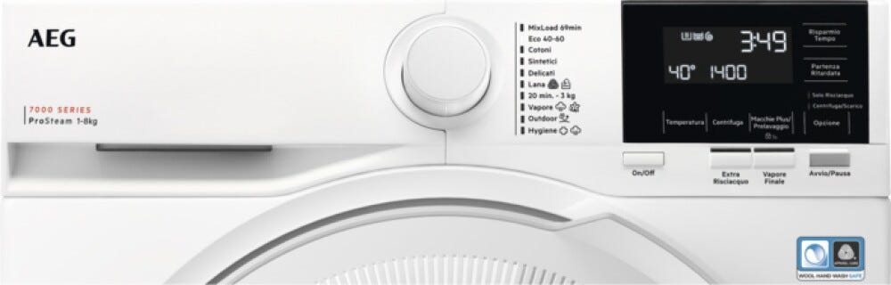 AEG LR7H114AW SERIE 7000 PROSTEAM® Lavatrice cm. 60 - capacità 11 kg - bianco