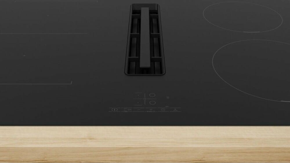 Bosch PVS811B16E Serie 4 Piano cottura induzione cm. 80 con cappa integrata da 500 m3/h - vetroceramica nero