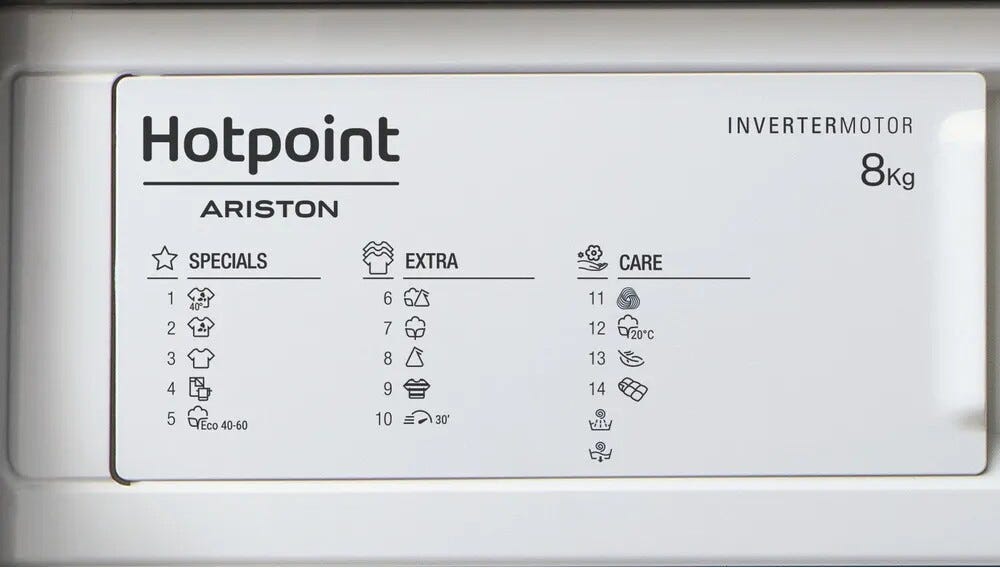Hotpoint Ariston BI WMHG 81485 EU Lavatrice da incasso cm. 60 - capacità 8 kg - bianco