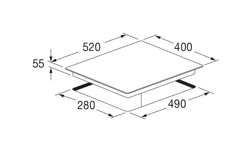 Fulgor FSH 402 ID TS BK Piano cottura a induzione cm. 40 - vetroceramica nero