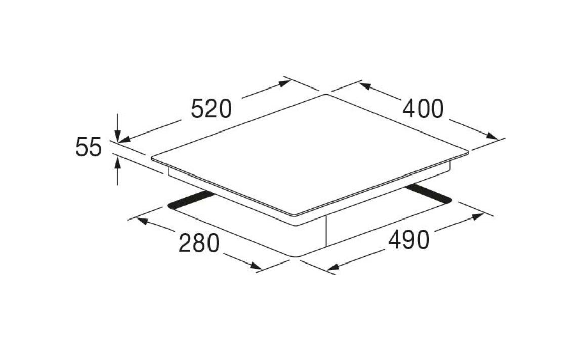 Fulgor FSH 402 ID TS BK Piano cottura a induzione cm. 40 - vetroceramica nero