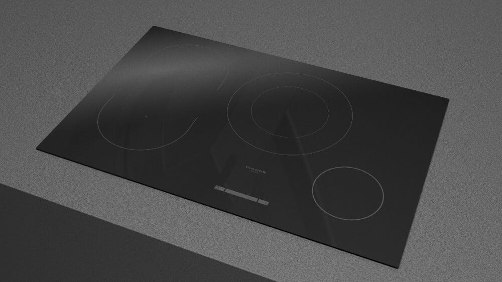 Fulgor FSH 804 ID WT BK Plano - Urbantech Piano cottura a induzione cm. 80 - vetroceramica nero