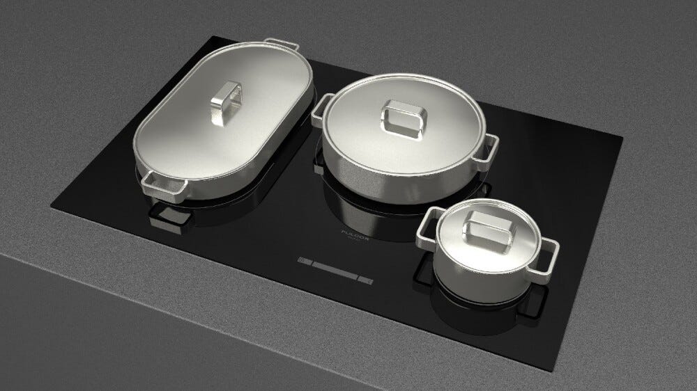 Fulgor FSH 804 ID WT BK Plano - Urbantech Piano cottura a induzione cm. 80 - vetroceramica nero