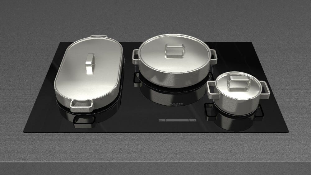 Fulgor FSH 804 ID WT BK Plano - Urbantech Piano cottura a induzione cm. 80 - vetroceramica nero