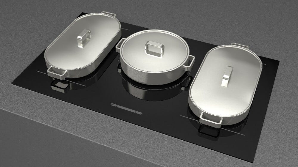 Fulgor FSH 905 ID WT BK Plano - Urbantech Piano cottura a induzione cm. 90 - vetroceramica nero