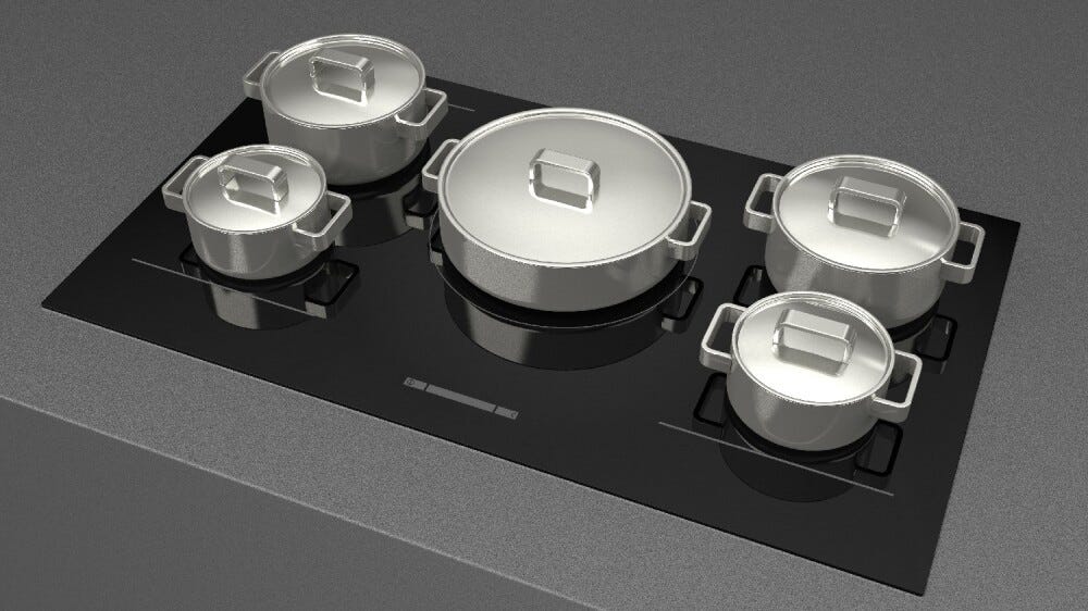 Fulgor FSH 905 ID WT BK Plano - Urbantech Piano cottura a induzione cm. 90 - vetroceramica nero
