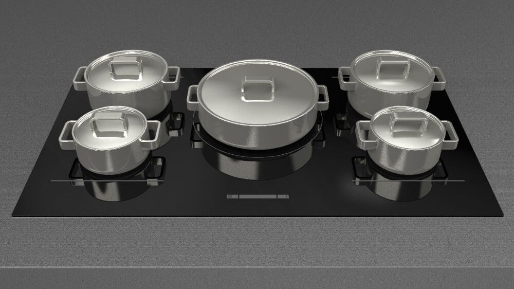 Fulgor FSH 905 ID WT BK Plano - Urbantech Piano cottura a induzione cm. 90 - vetroceramica nero