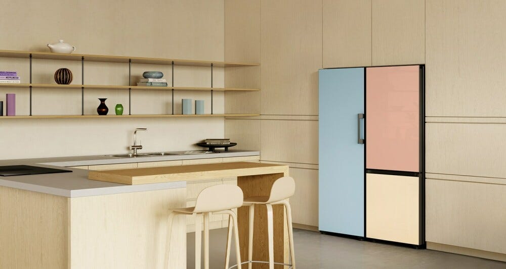Samsung RB38C7B5C22/EF Frigorifero con congelatore a libera installazione - cm. 60 h. 203 - lt. 390 - vetro nero