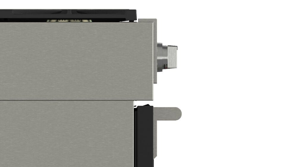 Fulgor FSRC 4807 2P MK 2F MBK Sofia Professional Cucina da accosto cm. 122 x 69 - 6 fuochi a gas con piastra teppanyaki + 2 forni elettrici - nero opaco