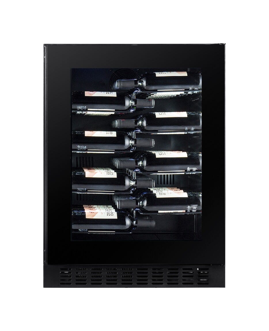 Temptech CPROX60SRB Copenhagen Cantina vini da incasso cm. 60 h. 81 - 40 bottiglie - nero