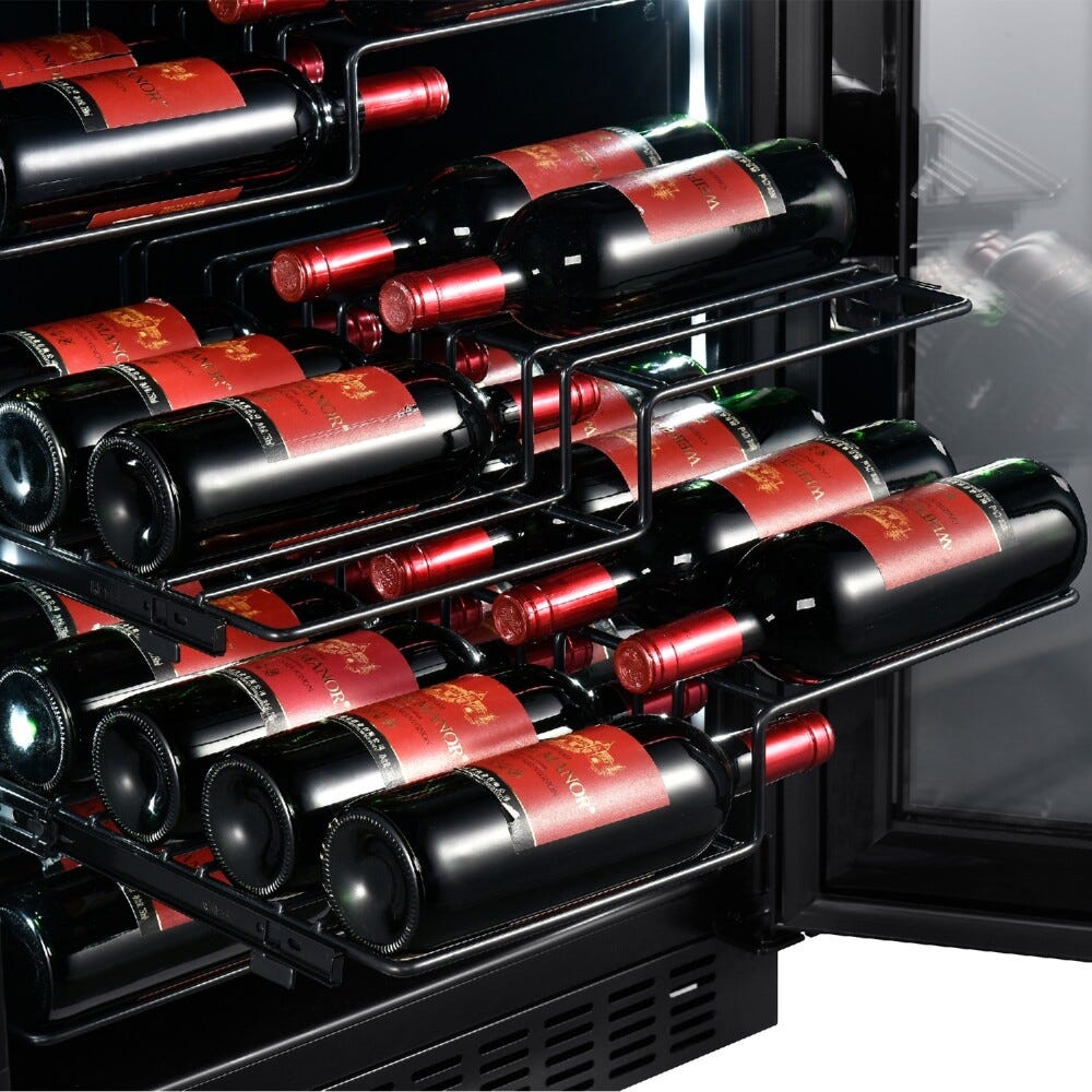 Temptech CPROX60SRB Copenhagen Cantina vini da incasso cm. 60 h. 81 - 40 bottiglie - nero