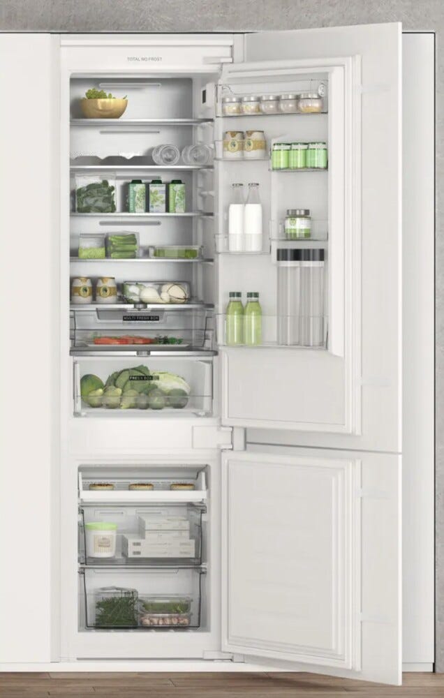 Whirlpool WHC20 T152 Frigorifero con congelatore da incasso cm. 54 h. 194 - lt. 280
