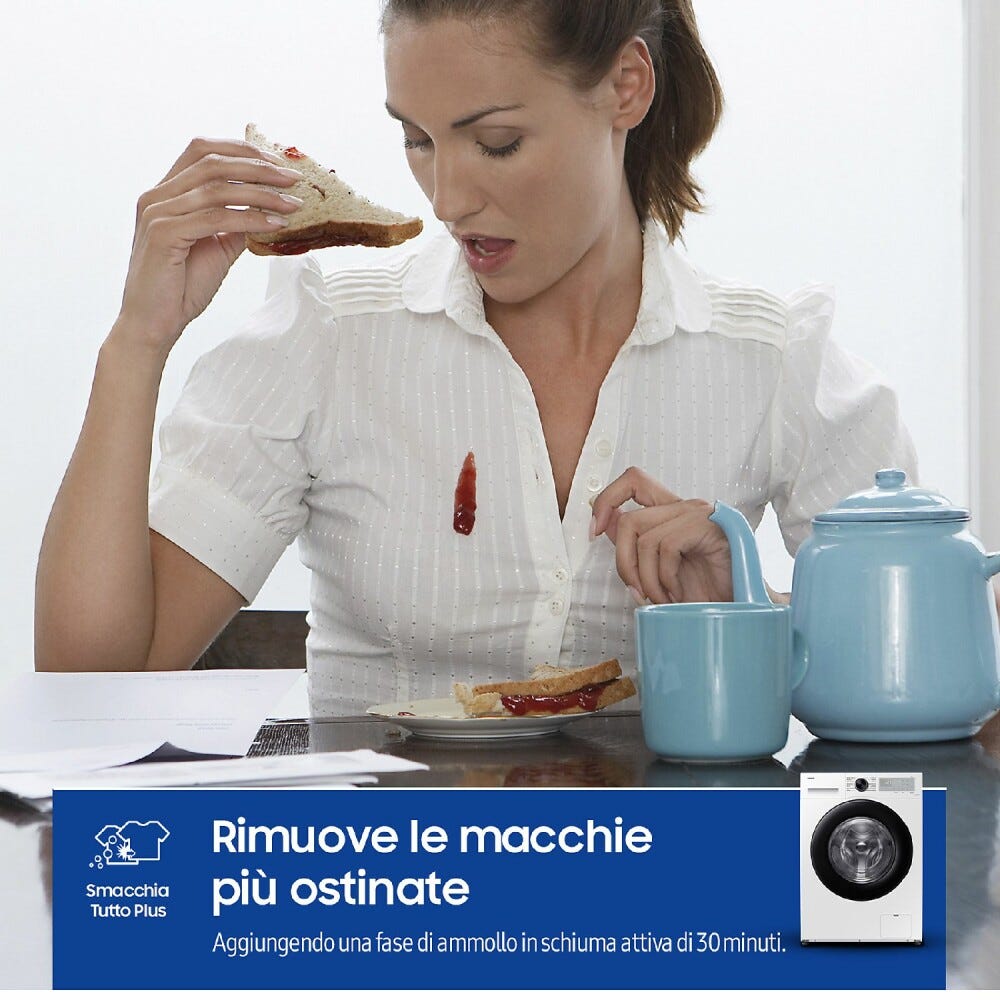 Samsung WW90CGC04DAHET Crystal Clean Lavatrice cm. 60 - capacità 9 kg - bianco