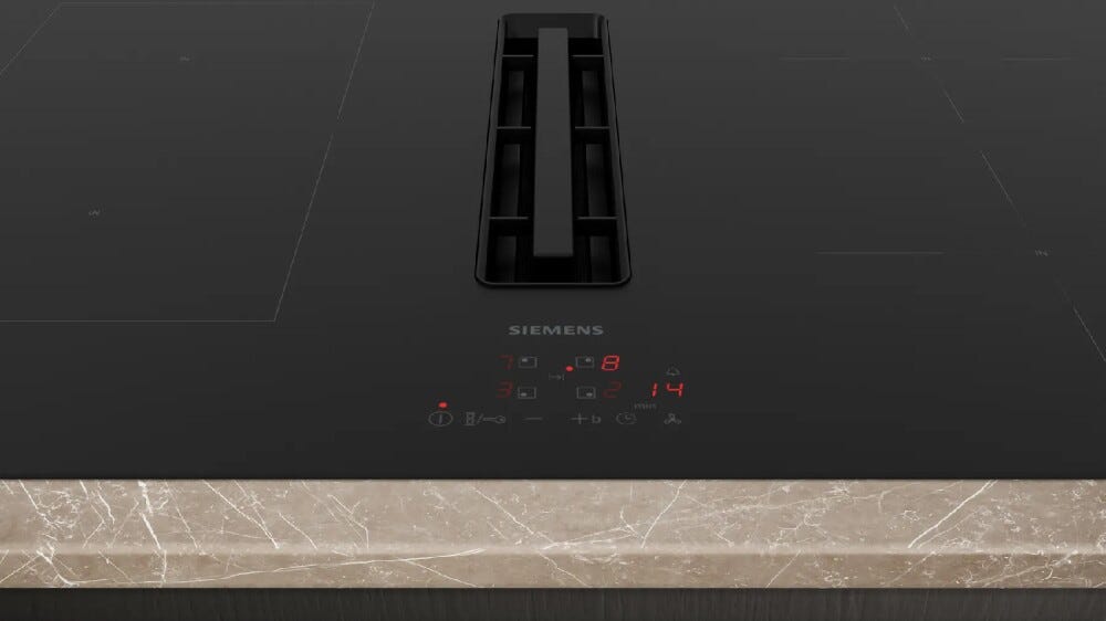 Siemens ED811BS16E IQ300 Piano cottura induzione cm. 80 con cappa integrata da 500 m3/h - vetroceramica nero