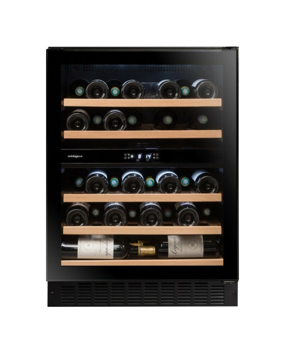 Avintage OUTLET AVU53TDZA Cantina vino da incasso sottotop cm. 60 h. 82 - 50 bottiglie - nero - ARTICOLO NUOVO CON DIFETTI ESTETICI SU PIANO SUPERIORE (non visibili a prodotto installato) SENZA IMBALLO ORIGINALE