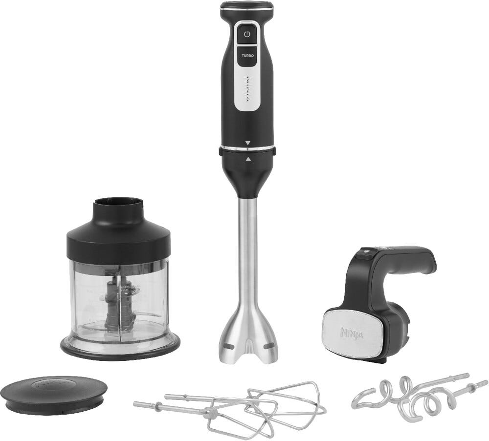 Ninja CI100EU PowerBase Frullatore a immersione 3 in 1 - nero
