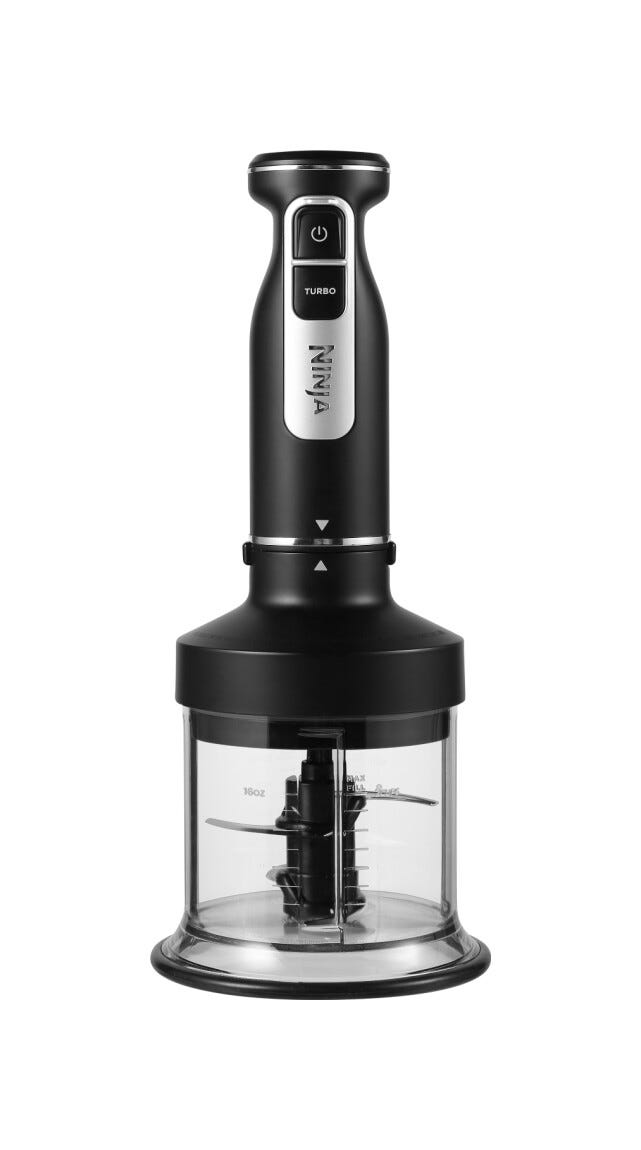Ninja CI100EU PowerBase Frullatore a immersione 3 in 1 - nero