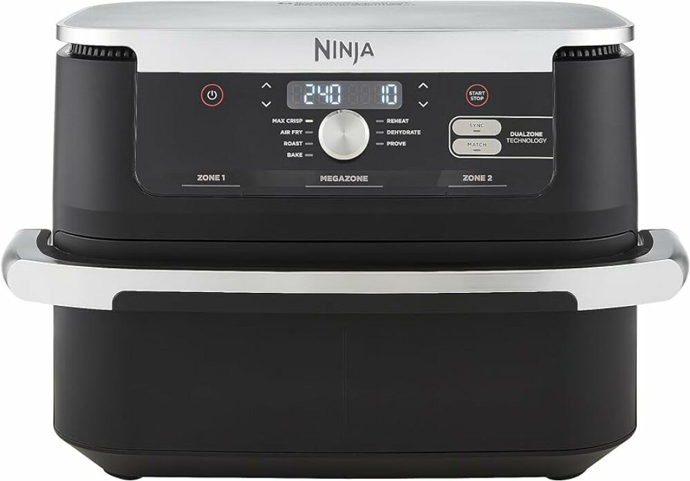 Ninja AF500EU FlexDrawer Friggitrice ad aria doppio cestello 10,4 l - nero