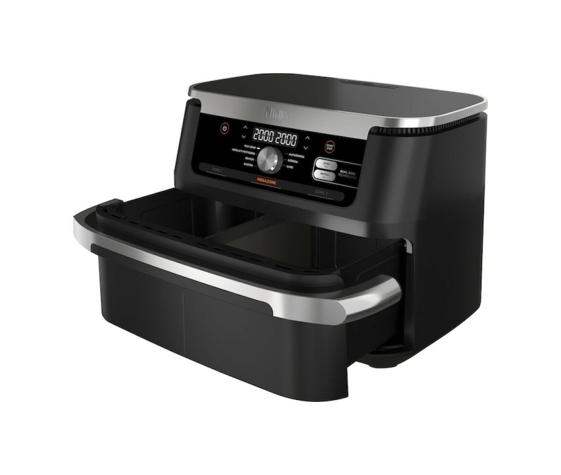 Ninja AF500EU FlexDrawer Friggitrice ad aria doppio cestello 10,4 l - nero