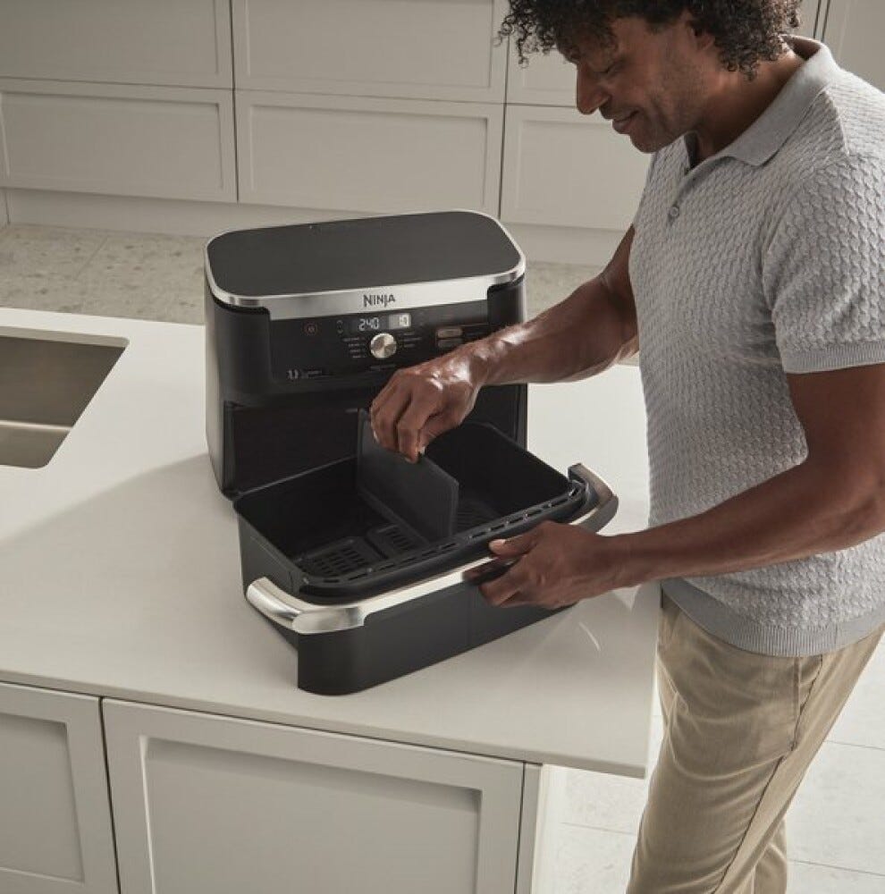 Ninja AF500EU FlexDrawer Friggitrice ad aria doppio cestello 10,4 l - nero