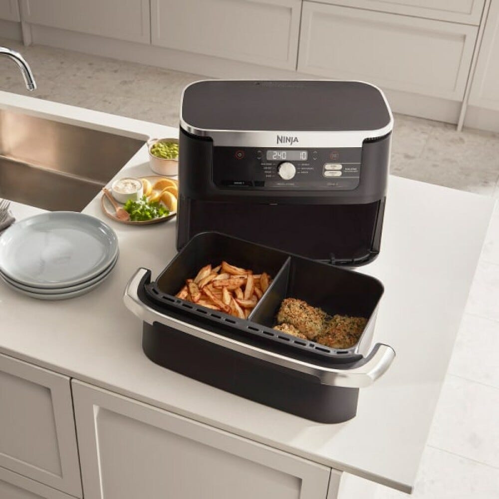 Ninja AF500EU FlexDrawer Friggitrice ad aria doppio cestello 10,4 l - nero