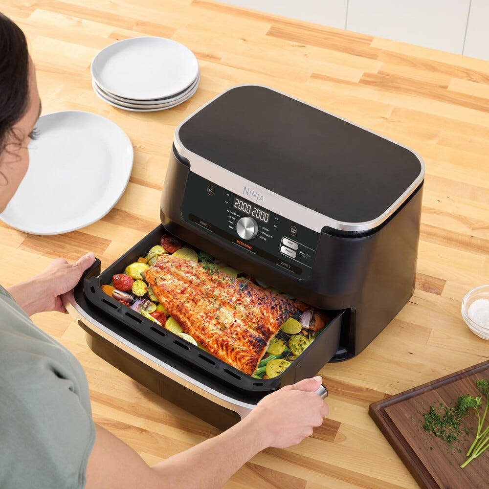Ninja AF500EU FlexDrawer Friggitrice ad aria doppio cestello 10,4 l - nero
