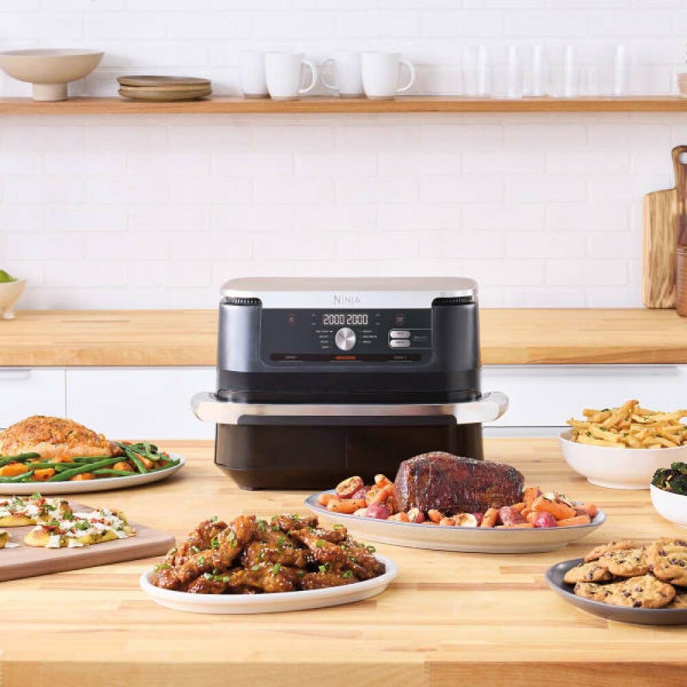 Ninja AF500EU FlexDrawer Friggitrice ad aria doppio cestello 10,4 l - nero