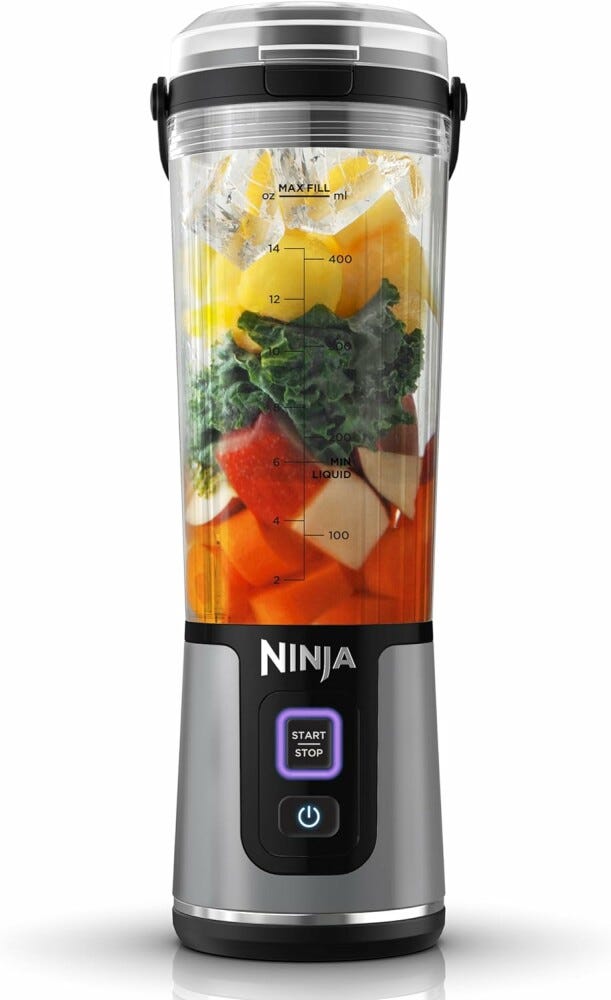 Ninja BC151EUBK Frullatore portatile senza fili 530 ml - argento