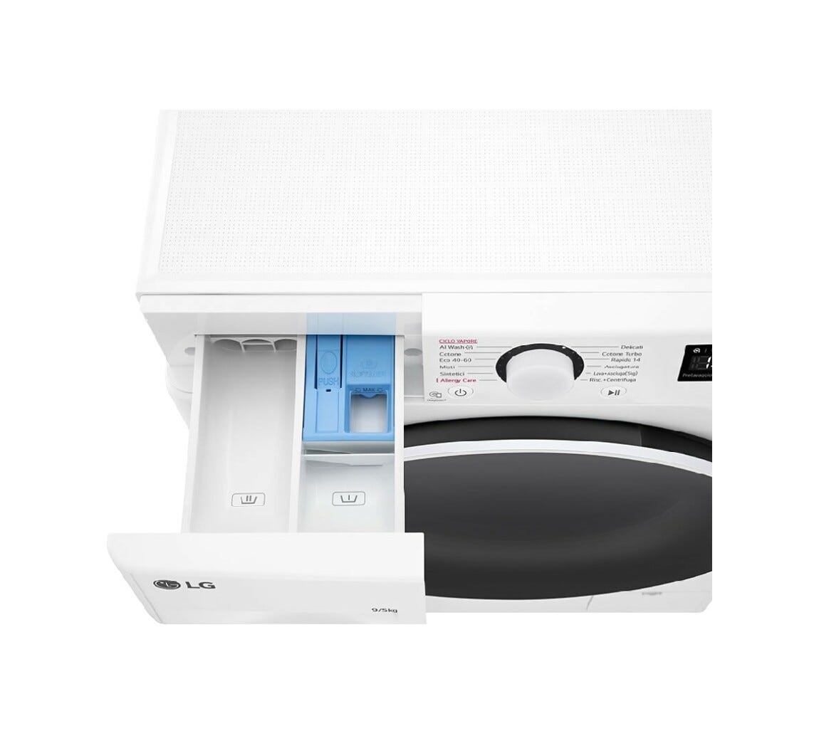 LG D2R5S09TSWW Lavasciuga cm. 60 - lavaggio 9 kg - asciugatura 5 kg - bianco