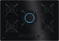 AEG HKB75453NB 8000 FLAMELIGHT Piano cottura a gas 75 cm Gas on Glass, 5 zone, FlameLight e Hob2Hood, vetro nero