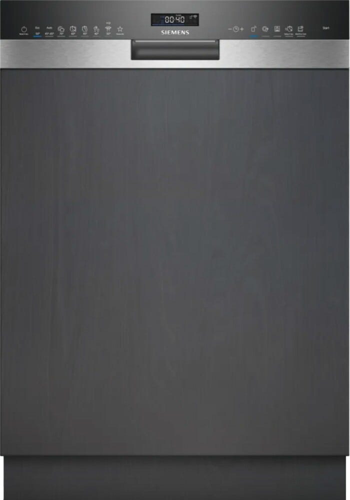 Siemens SN55ZS07CE IQ500 Lavastoviglie integrata parziale cm. 60 - 14 coperti - frontalino nero/inox