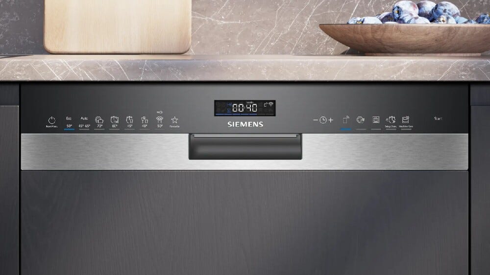 Siemens SN55ZS07CE IQ500 Lavastoviglie integrata parziale cm. 60 - 14 coperti - frontalino nero/inox
