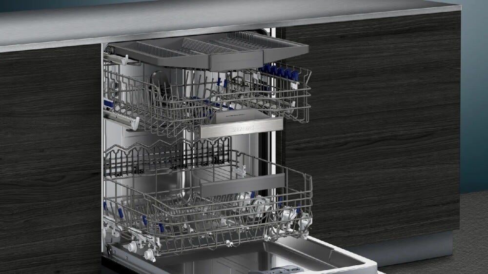 Siemens SN55ZS07CE IQ500 Lavastoviglie integrata parziale cm. 60 - 14 coperti - frontalino nero/inox