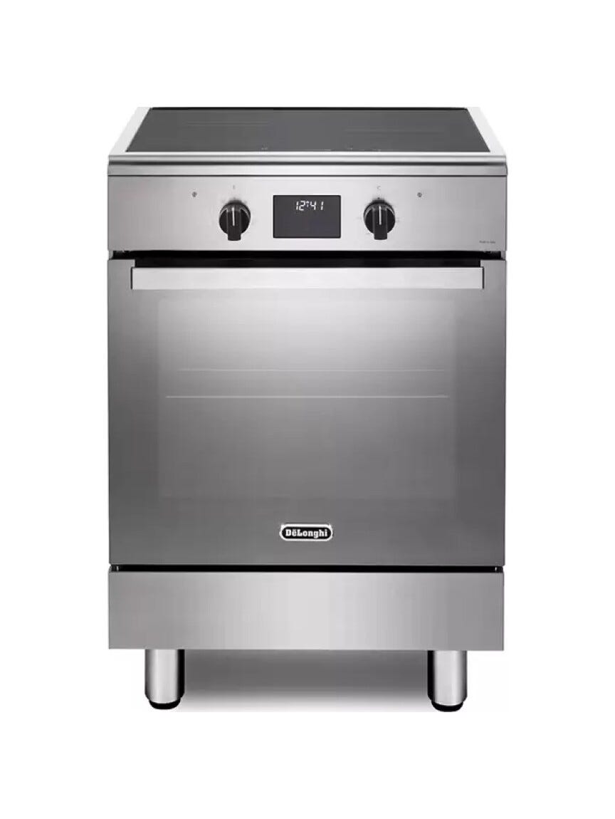 De Longhi DMX 64 INL TC2 Cucina da accosto cm. 60 - 4 zone induzione + 1 forno elettrico - inox