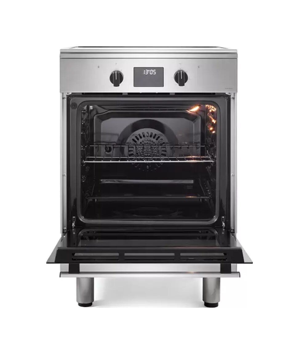 De Longhi DMX 64 INL TC2 Cucina da accosto cm. 60 - 4 zone induzione + 1 forno elettrico - inox