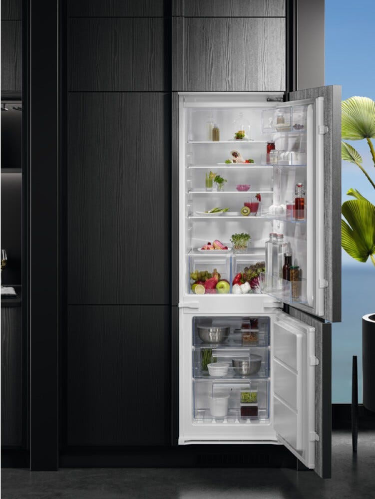 AEG NSC6N181ES 6000 Frigorifero con congelatore da incasso TwinTech Total No Frost, GreenZone, 257 L, Classe E