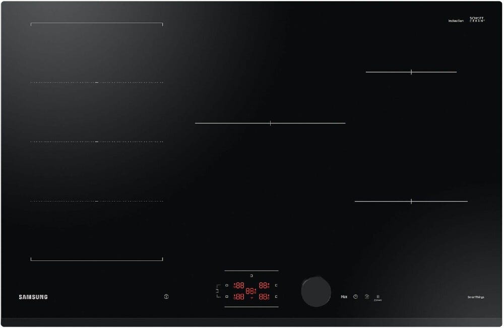 Samsung NZ85C6058GK/U2 Piano cottura a induzione cm. 80 - vetro nero