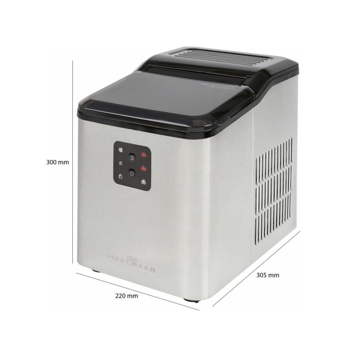 Clatronic PC-EWB 1253 Macchina per il ghiaccio cm. 22 h. 30 - capacità 12 kg - inox