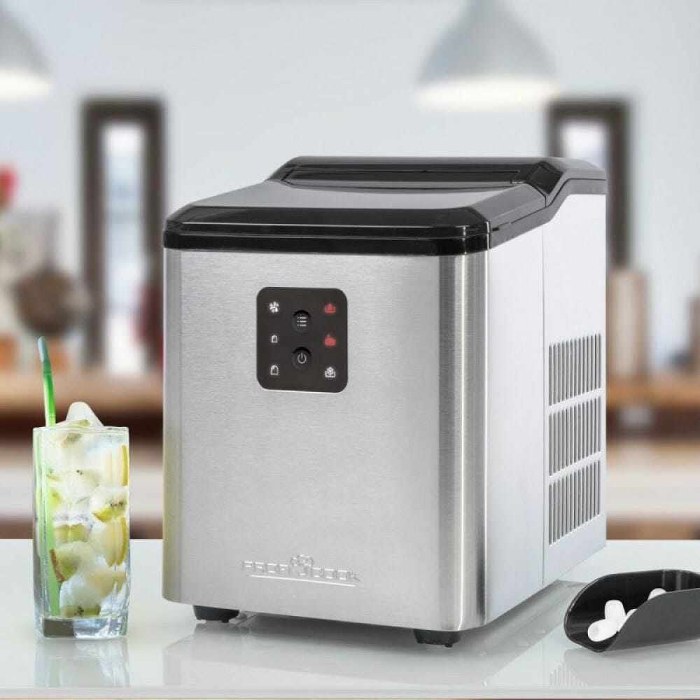 Clatronic PC-EWB 1253 Macchina per il ghiaccio cm. 22 h. 30 - capacità 12 kg - inox