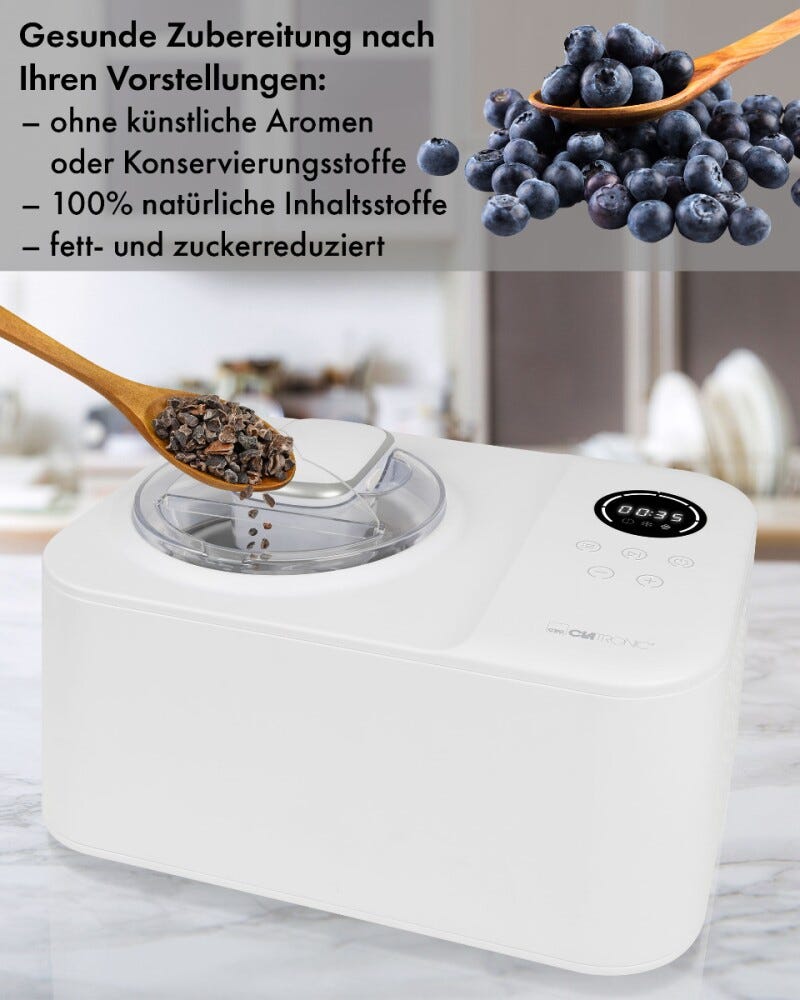 Clatronic ICM 3784 Gelatiera 1,2 l - bianco