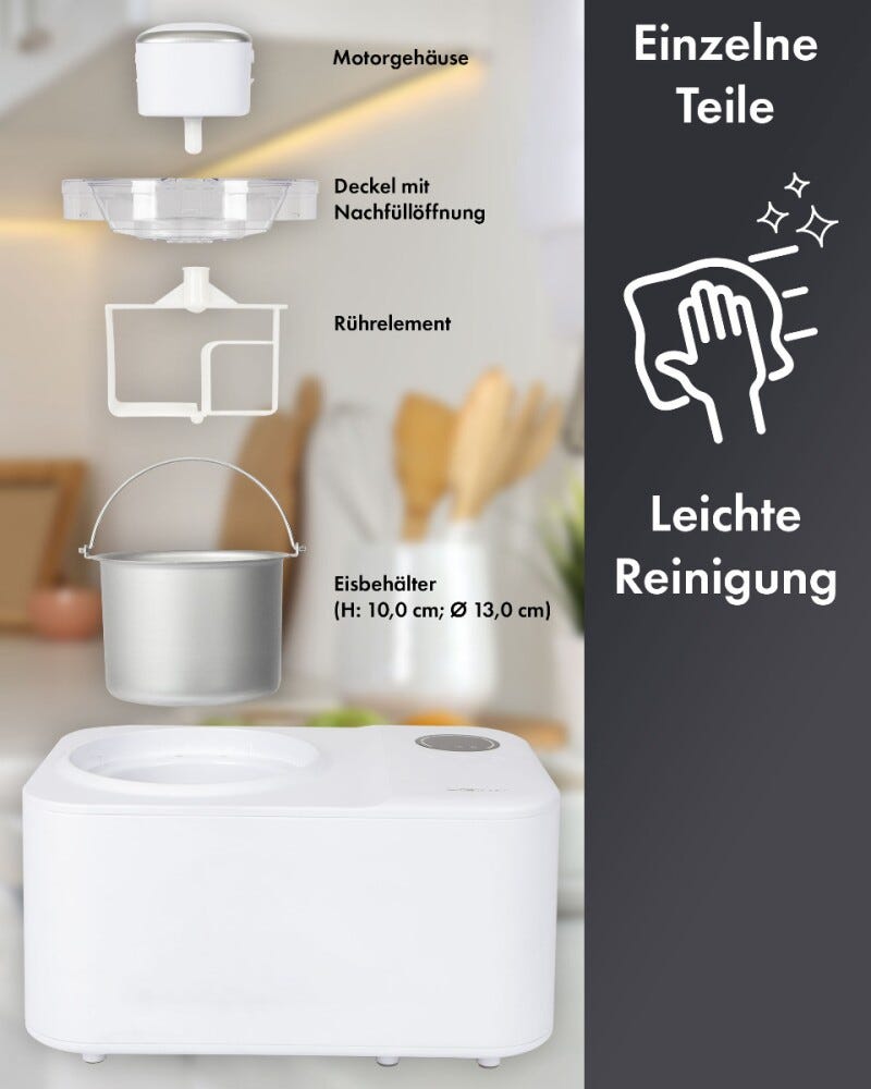 Clatronic ICM 3784 Gelatiera 1,2 l - bianco